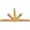 Ekena Millwork Kennewick Rough Sawn Timber Gable Bracket, Western Red Cedar, 96"W x 60"H x 4"D x 6"F, 15/12 Pitch GBW096X60X0406KEN00RWR - alternate 5